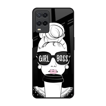 Girl Boss Realme 8 Glass Back Cover Online