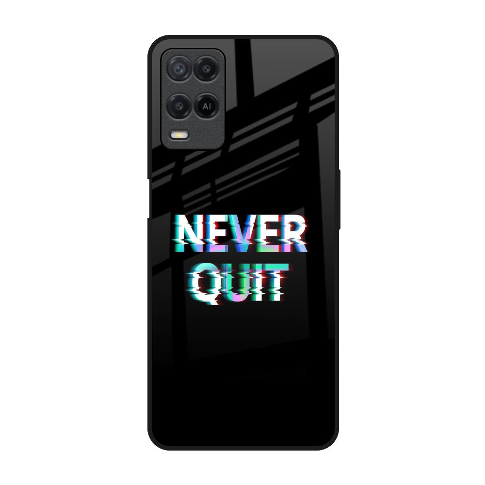 Never Quit Realme 8 Glass Back Cover Online