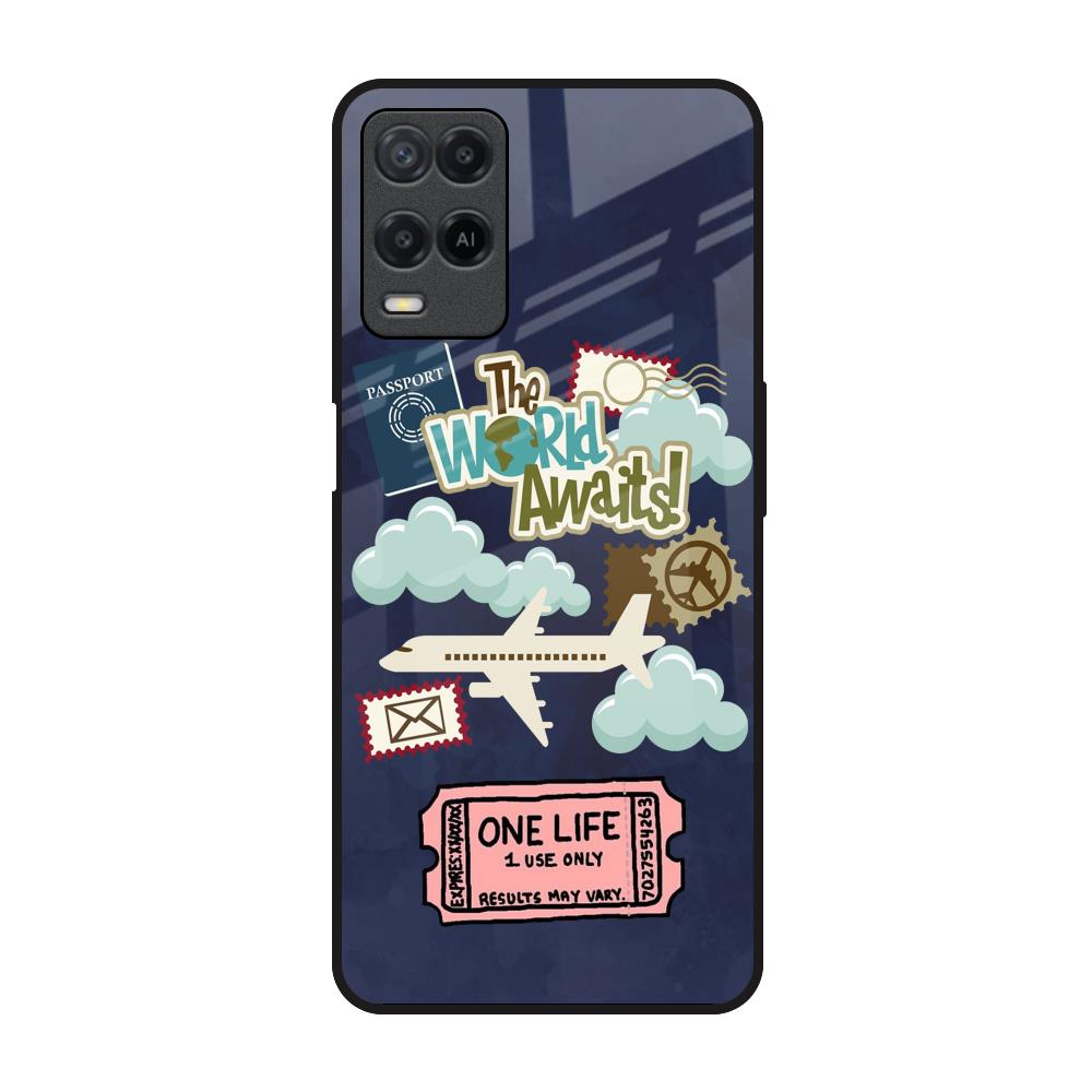 Tour The World Realme 8 Glass Back Cover Online