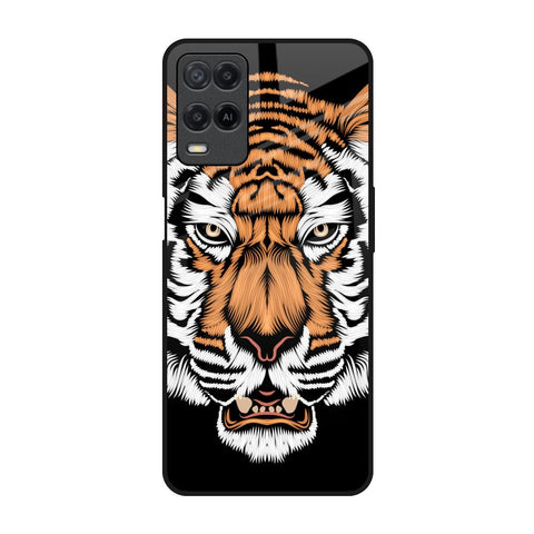 Angry Tiger Realme 8 Glass Back Cover Online