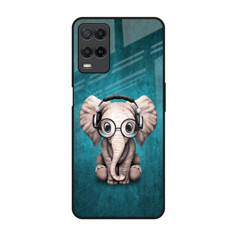 Adorable Baby Elephant Realme 8 Glass Back Cover Online