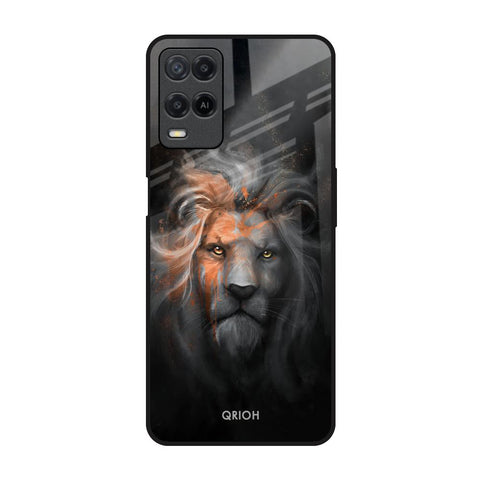 Devil Lion Realme 8 Glass Back Cover Online