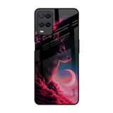 Moon Wolf Realme 8 Glass Back Cover Online