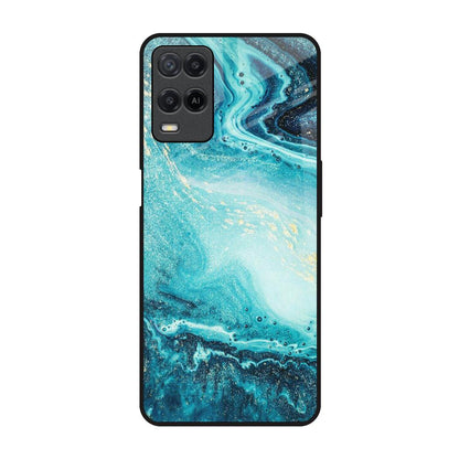 Sea Water Realme 8 Glass Back Cover Online