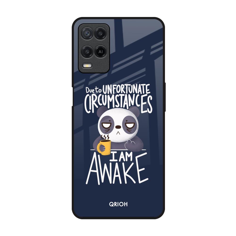 Struggling Panda Realme 8 Glass Back Cover Online