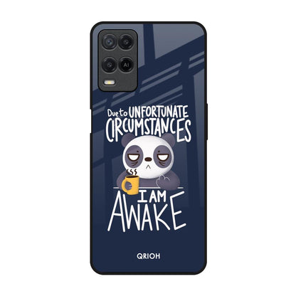 Struggling Panda Realme 8 Glass Back Cover Online