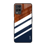 Bold Stripes Realme 8 Glass Back Cover Online