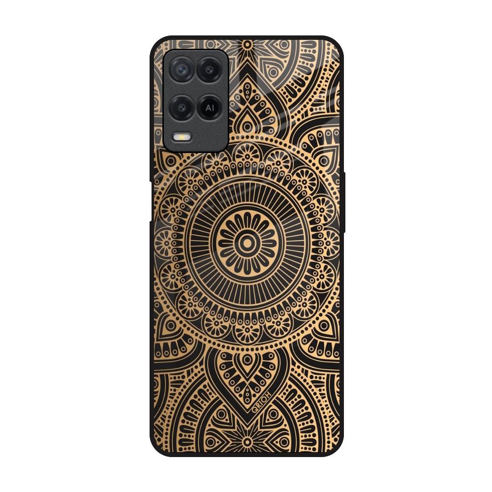 Luxury Mandala Realme 8 Glass Back Cover Online