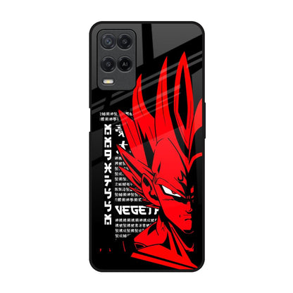 Red Vegeta Realme 8 Glass Back Cover Online
