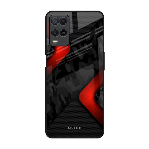 Modern Camo Abstract Realme 8 Glass Back Cover Online