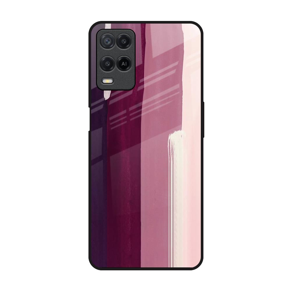 Brush Stroke Art Realme 8 Glass Back Cover Online
