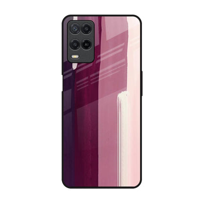 Brush Stroke Art Realme 8 Glass Back Cover Online