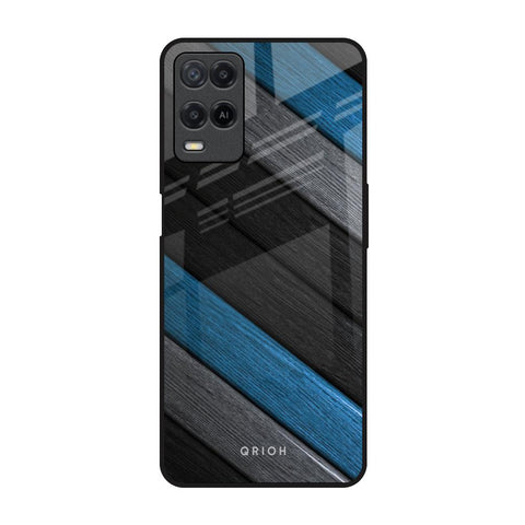 Multicolor Wooden Effect Realme 8 Glass Back Cover Online