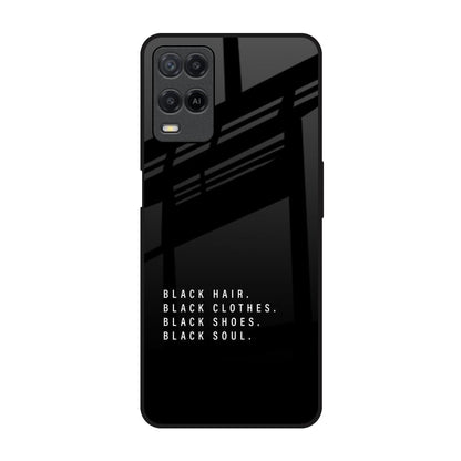 Black Soul Realme 8 Glass Back Cover Online