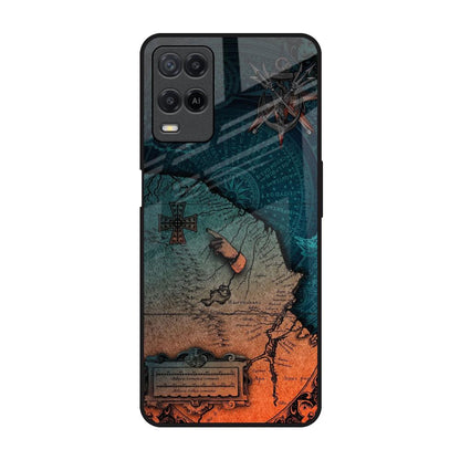 Geographical Map Realme 8 Glass Back Cover Online