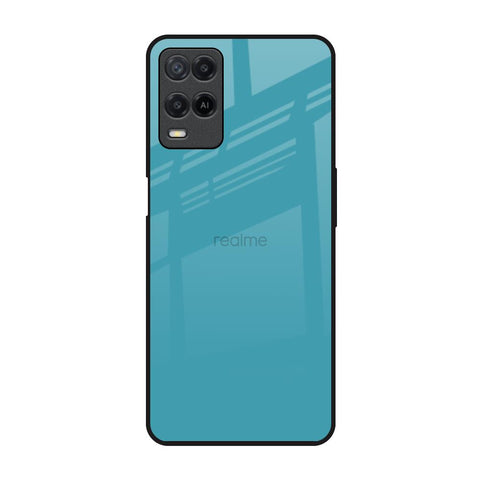 Oceanic Turquiose Realme 8 Glass Back Cover Online