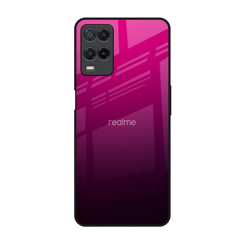 Purple Ombre Pattern Realme 8 Glass Back Cover Online