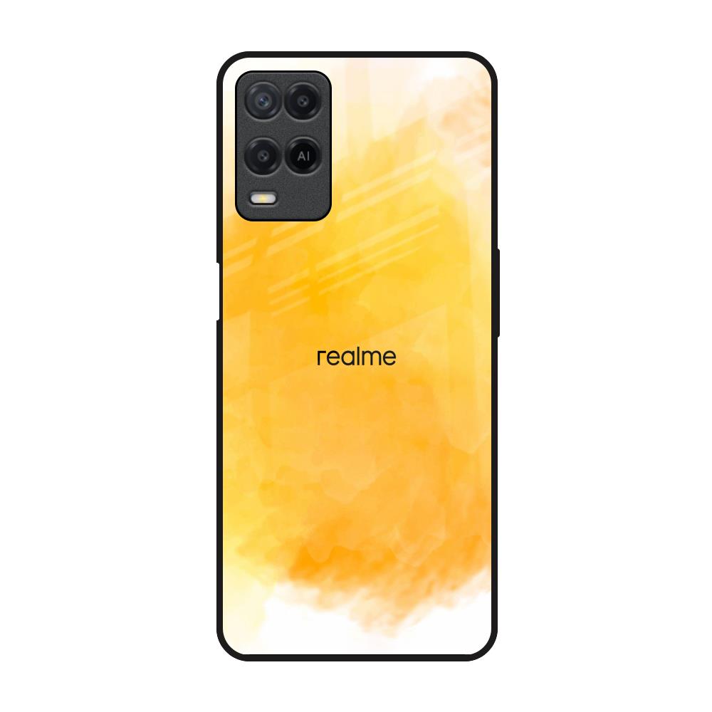Rustic Orange Realme 8 Glass Back Cover Online