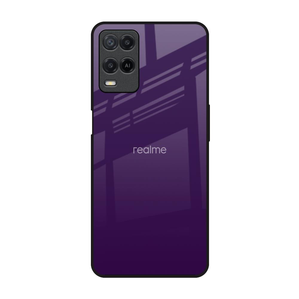 Dark Purple Realme 8 Glass Back Cover Online