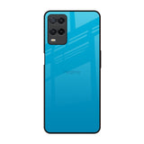 Blue Aqua Realme 8 Glass Back Cover Online