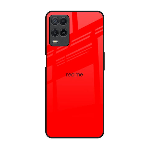 Blood Red Realme 8 Glass Back Cover Online