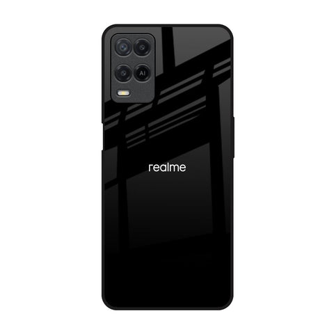 Jet Black Realme 8 Glass Back Cover Online