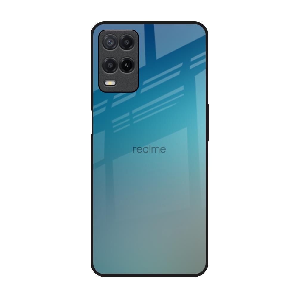 Sea Theme Gradient Realme 8 Glass Back Cover Online