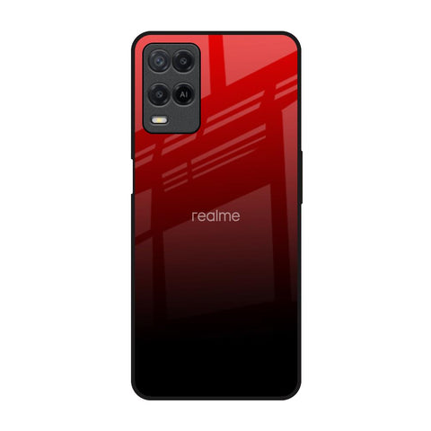 Maroon Faded Realme 8 Glass Back Cover Online