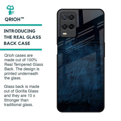 Dark Blue Grunge Glass Case for Realme 8