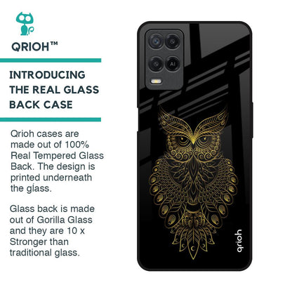 Golden Owl Glass Case for Realme 8