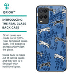 Blue Cheetah Glass Case for Realme 8