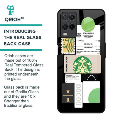 Coffee Latte Glass Case for Realme 8