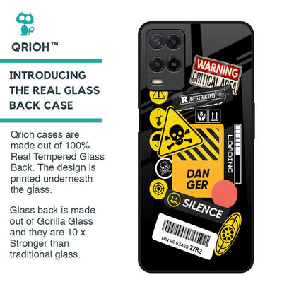 Danger Signs Glass Case for Realme 8