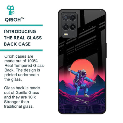 Retro Astronaut Glass Case for Realme 8