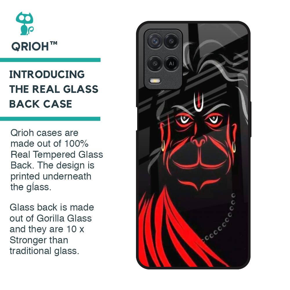 Lord Hanuman Glass Case For Realme 8