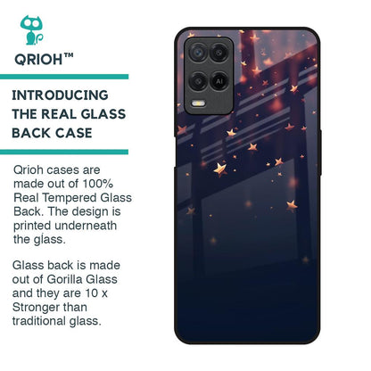 Falling Stars Glass Case For Realme 8
