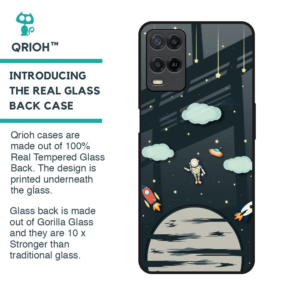 Astronaut Dream Glass Case For Realme 8