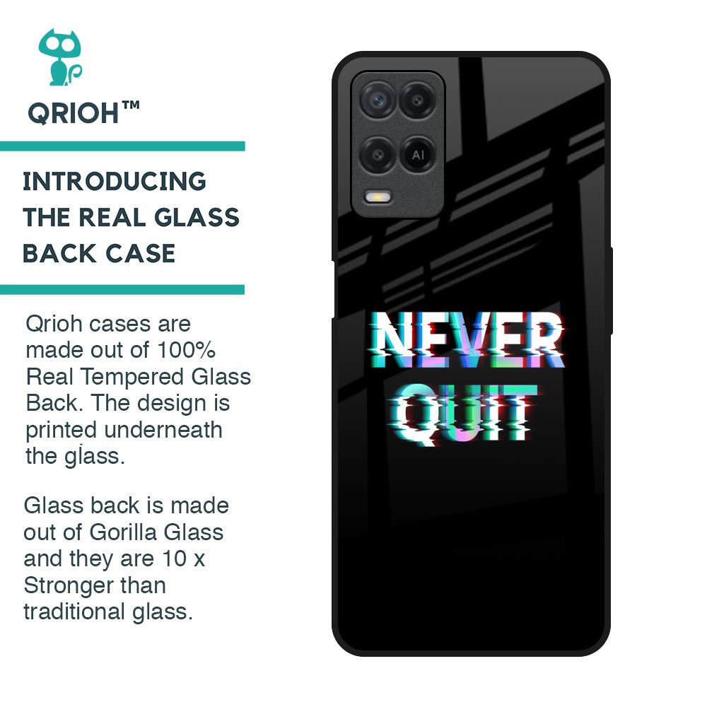 Never Quit Glass Case For Realme 8