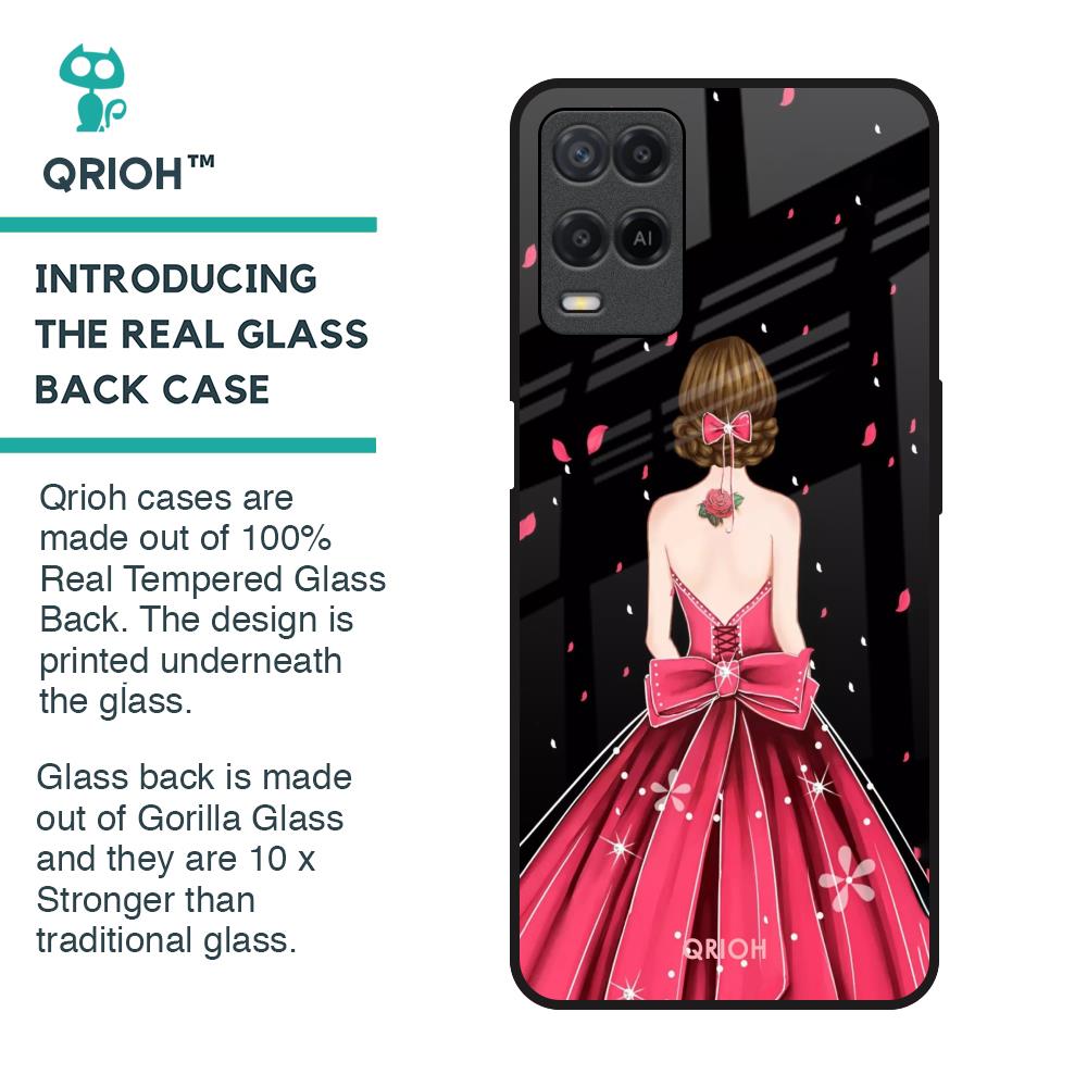 Fashion Princess Glass Case for Realme 8