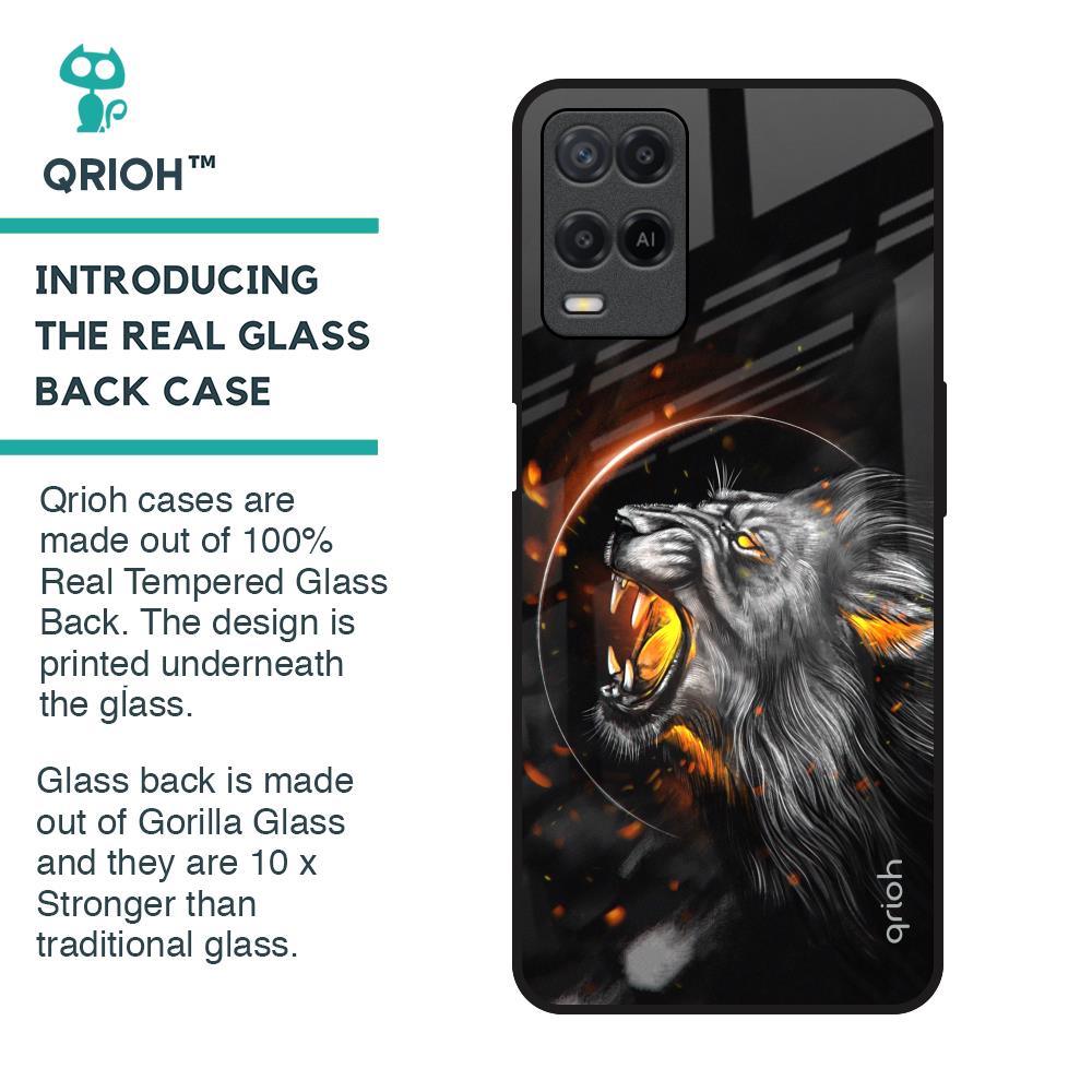 Aggressive Lion Glass Case for Realme 8