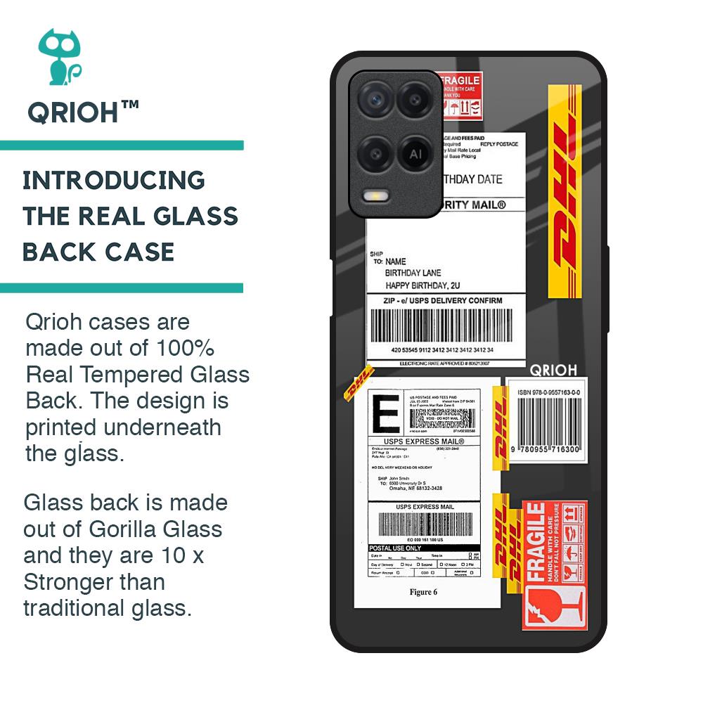 Cool Barcode Label Glass Case For Realme 8