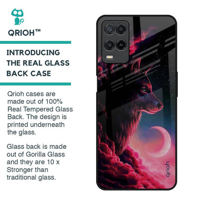 Moon Wolf Glass Case for Realme 8