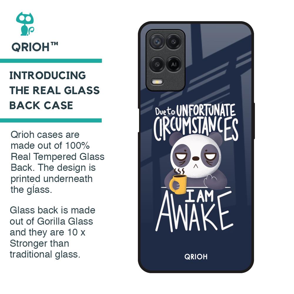 Struggling Panda Glass Case for Realme 8