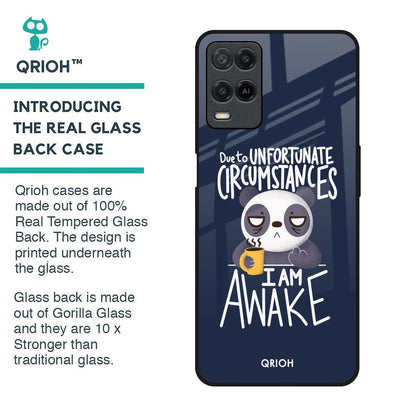 Struggling Panda Glass Case for Realme 8