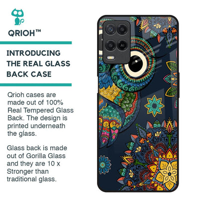 Owl Art Glass Case for Realme 8