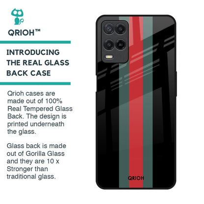 Vertical Stripes Glass Case for Realme 8