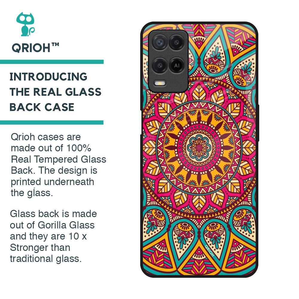 Elegant Mandala Glass Case for Realme 8