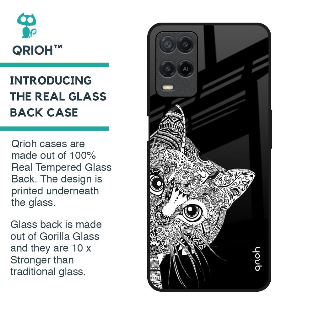 Kitten Mandala Glass Case for Realme 8