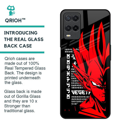 Red Vegeta Glass Case for Realme 8