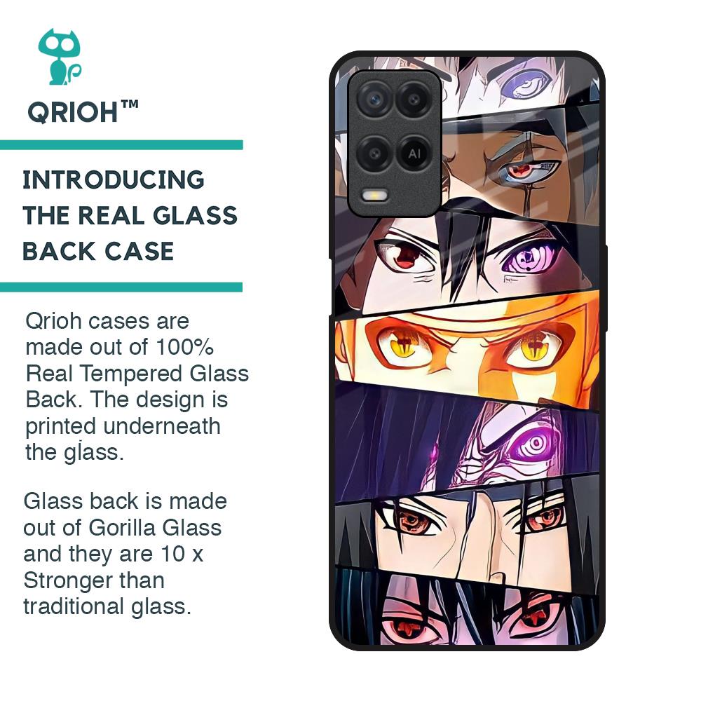Anime Eyes Glass Case for Realme 8